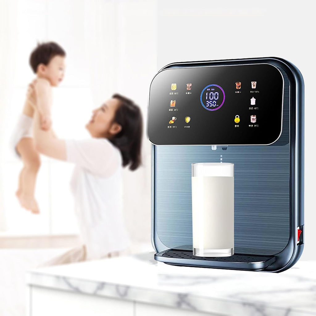 Instant Hot Water Dispenser for Quick Boiling & Dispense, Precise Temperature Control, 5 Temperatures & 5 Water Volume, with Touchscreen & Child Lock for Home(Blue)