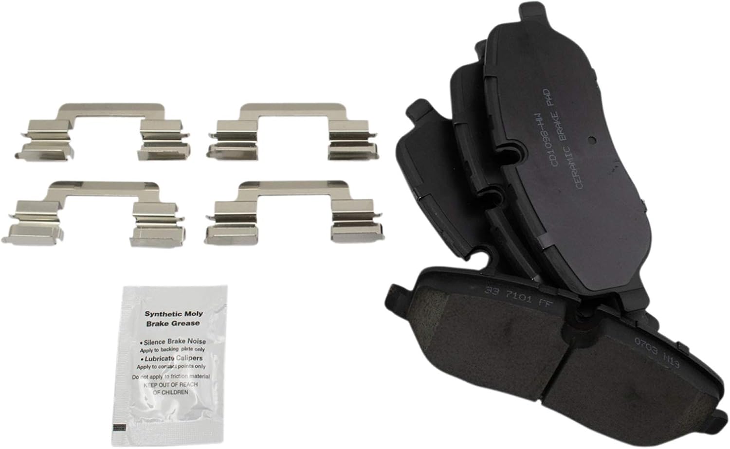 TRQ Front Brake Pad and Rotor Set Ceramic Vented Rotors Compatible with 2005-2009 Land Rover LR3 2006-2009 Range Rover Sport