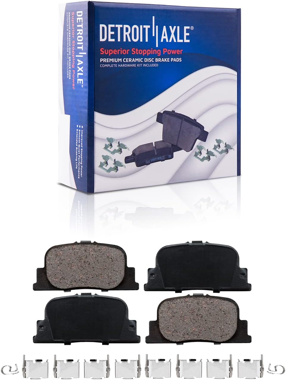Detroit Axle - Brake Kit for 05-10 Scion TC Replacement 2005 2006 2007 2008 2009 2010 Disc Brakes Rotors Ceramic Brake Pads Front and Rear 5 Lugs