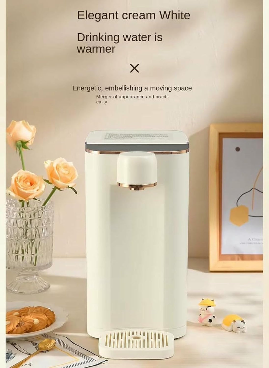 Hot Water Dispenser, 3 Second Rapid Heating, Adjustable 5 Temperatures, 3 L Large Capacity Electric Hot Water Kettle, for Home and Office