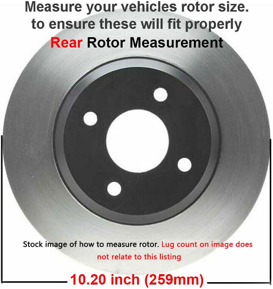 Detroit Axle - Brake Kit for 2009-2015 Mini Cooper, Disc Brake Rotors Ceramic Brakes Pads with Hardware 2010 2011 2012 2013 2014 Replacement : 11.57' inch Front and 10.20' inch Rear Rotor