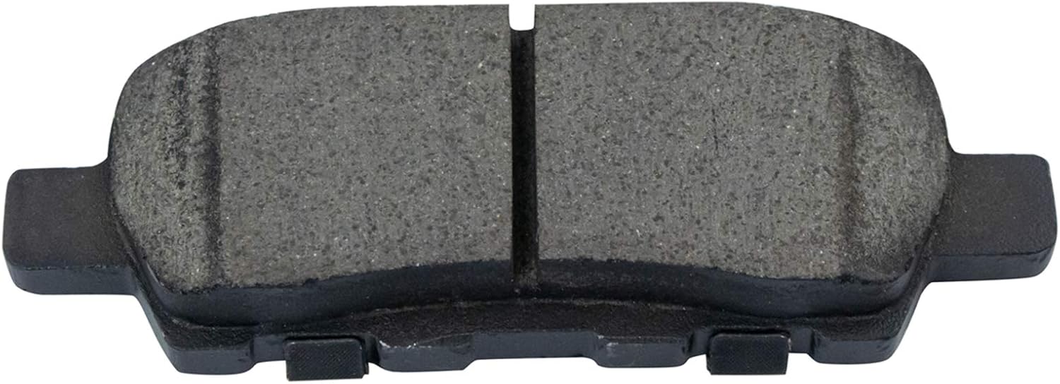 TRQ Performance Rear Brake Pad and Rotor Set Ceramic Coated Drilled Slotted Vented Rotors Calipers Compatible with 2003-2007 Nissan Murano 2004-2009 Quest