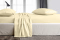 Kamas 6PC Sheet Sets Twin XL Ivory Ivory 1000 Thread Count Egyptian Cotton, Sateen Weave for Soft&Comfort Feel, Fits Mattress Upto 18'' Deep Pocket (Twin XL- 6 PC Sheet Sets, Ivory)
