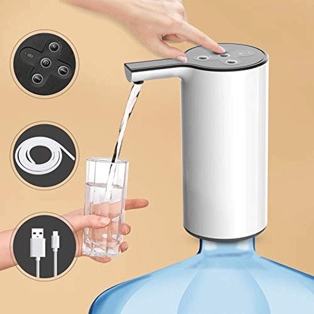 Water Bottle Pump USB Charging Universal Electric Water Bottle Dispenser Improved Portable Water Bottle Switch for Universal 2-5 Gallon Water Jug (Color : B) (B)