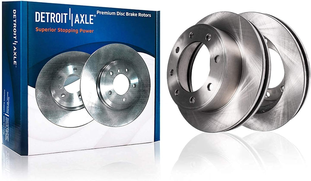 Detroit Axle - SRW Brake Kit for Chevrolet GMC Express Savana 2500 3500, Disc Brake Rotors Ceramic Brake Pads Replacement: 12.79' inch Front & 12.99' inch Rear Rotor