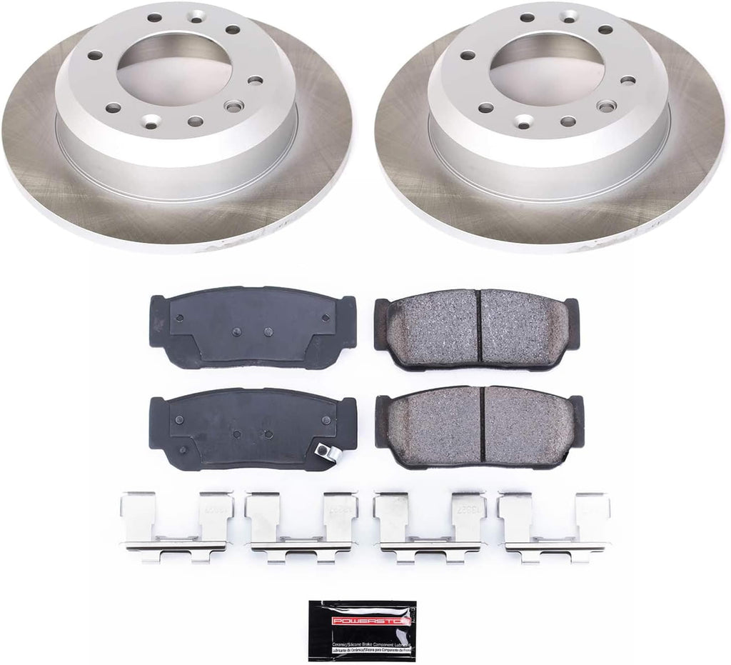 PowerStop Rear Brake Kit for Hyundai Entourage 2007 | Kia Sedona 2006 - Ceramic Brake Pads + Semi Coated Rotors Replacement, SC5907