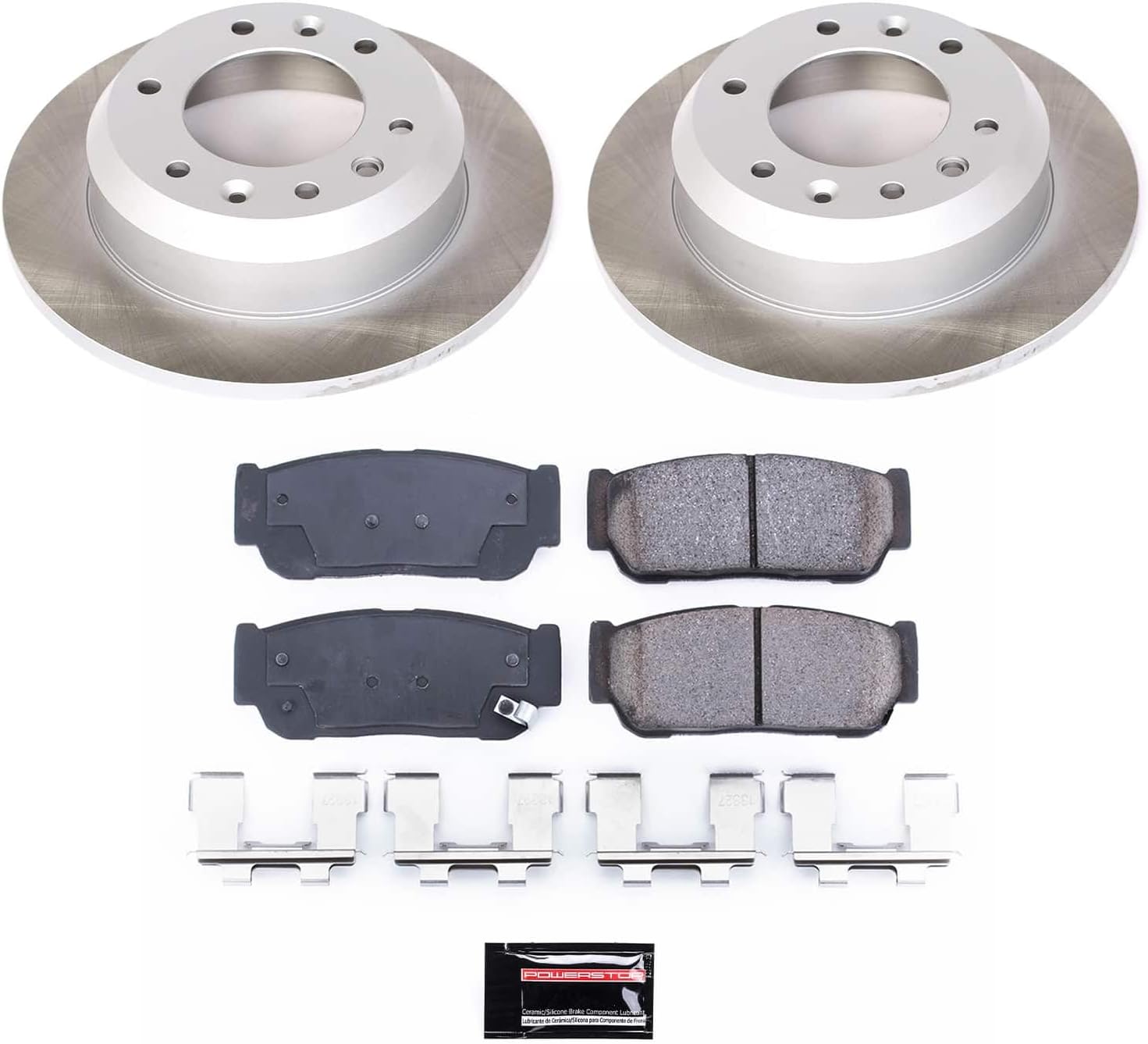 PowerStop Rear Brake Kit for Hyundai Entourage 2007 | Kia Sedona 2006 - Ceramic Brake Pads + Semi Coated Rotors Replacement, SC5907