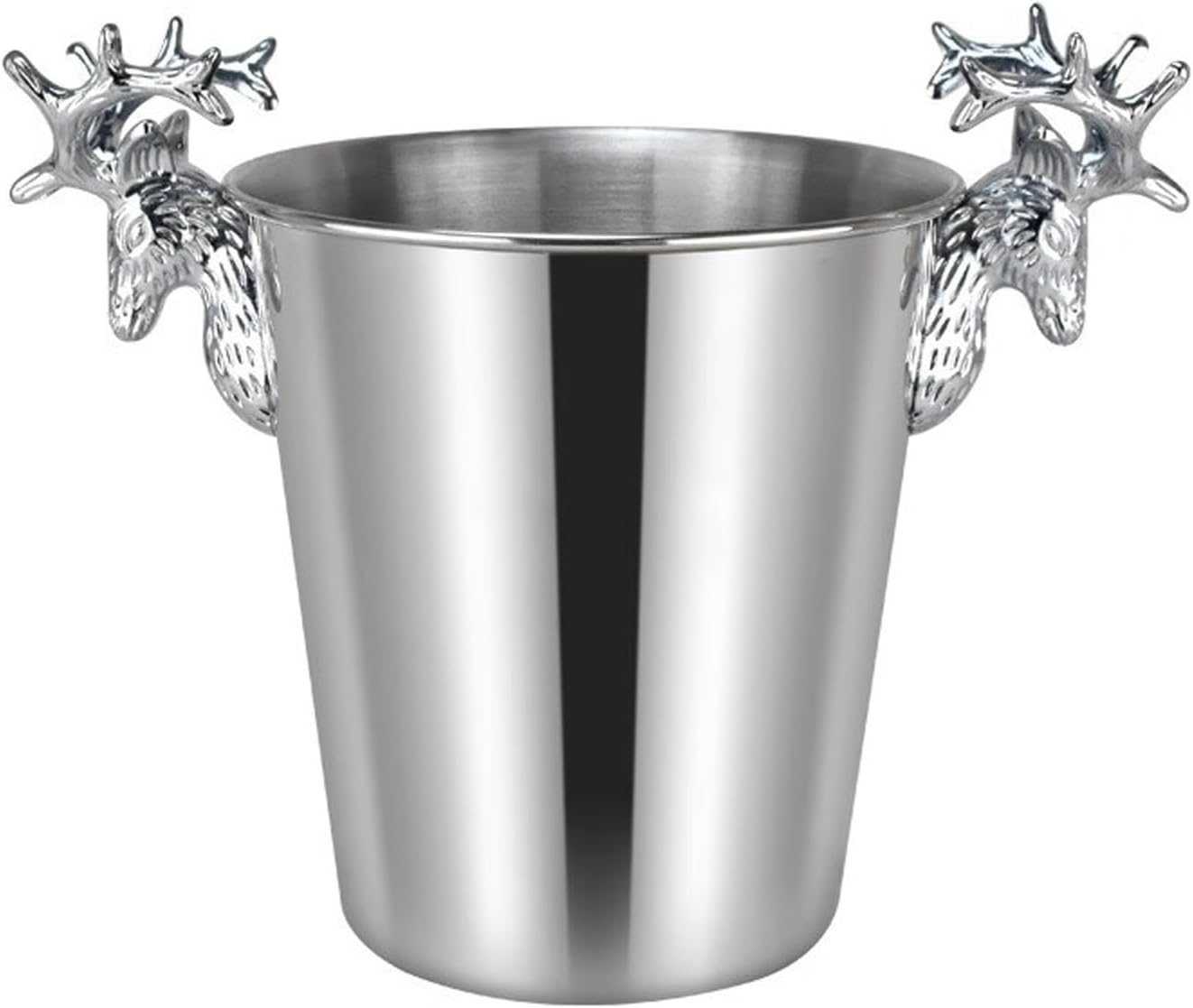 Ice Container Silver Stainless Steel Metal Ice Buckets for Parties, Insulated Ice Bucket with Handles for Beer, Wine, Champagne, Home Decor, Table Centerpieces, Wedding Decorations Ice Buckets for Bar