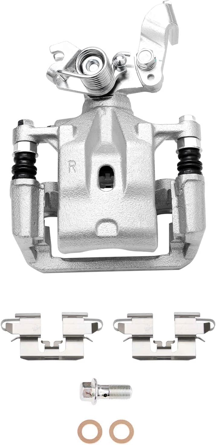 Detroit Axle - Rear Brake Kit for Ford Fusion Lincoln MKZ Zephyr Mazda 6 Mercury Milan, Drilled & Slotted Brake Rotors Ceramic Brake Pads Disc Brake Calipers Replacement : 11.02 inch Rotor