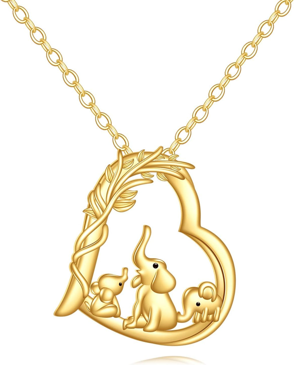KECHO Christmas Gifts 14k Solid Gold Animals Necklace for Women Giraffe Bee Elephant Ladybug Koala Axolotl Horse Unicorn Cat Necklaces Pendant Jewelry Mothers Day Birthday for Mom Wife Friends
