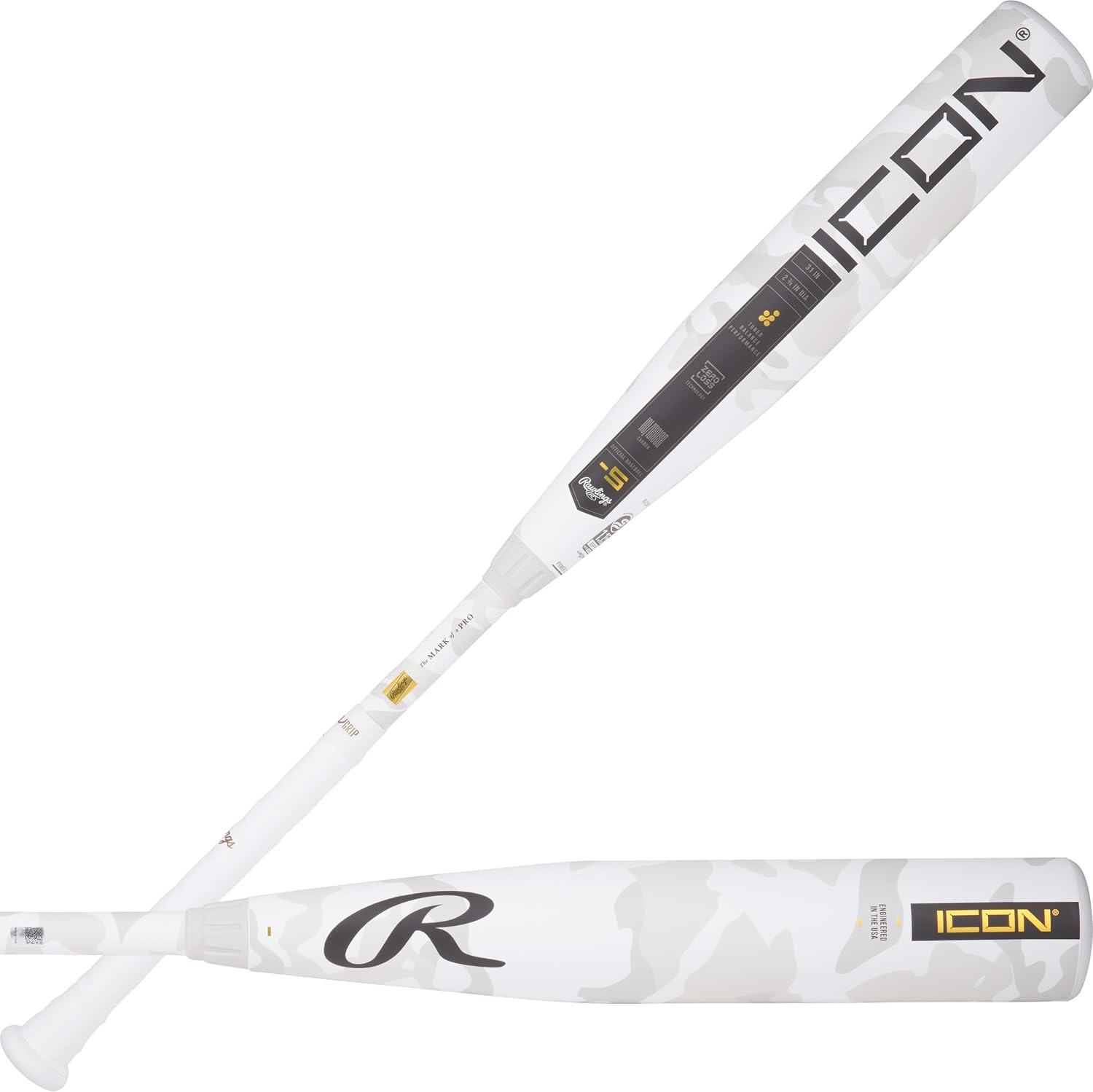 Rawlings | 2025 | ICON Baseball Bat | USSSA | -5 / -8 / -10 Drop | 2 3/4' Barrel | 2 Pc. Composite