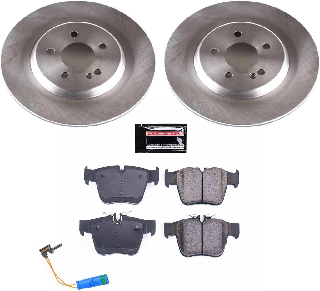 PowerStop Rear Brake Kit for Mercedes-Benz C43 AMG 2017-23 |C450 AMG 2016 |GLC300 2016-22 |GLC350e 2018-20 |GLC43 AMG 2017-23 - Z17 Ceramic Brake Pads & Disc Rotors Replacement, KOE7990