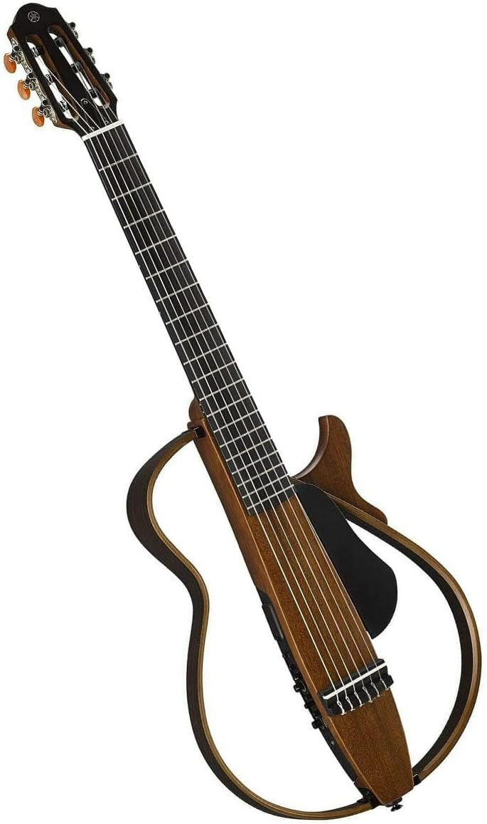 Yamaha SLG200N NT Nylon String Silent Guitar with Hard Gig Bag, Natural