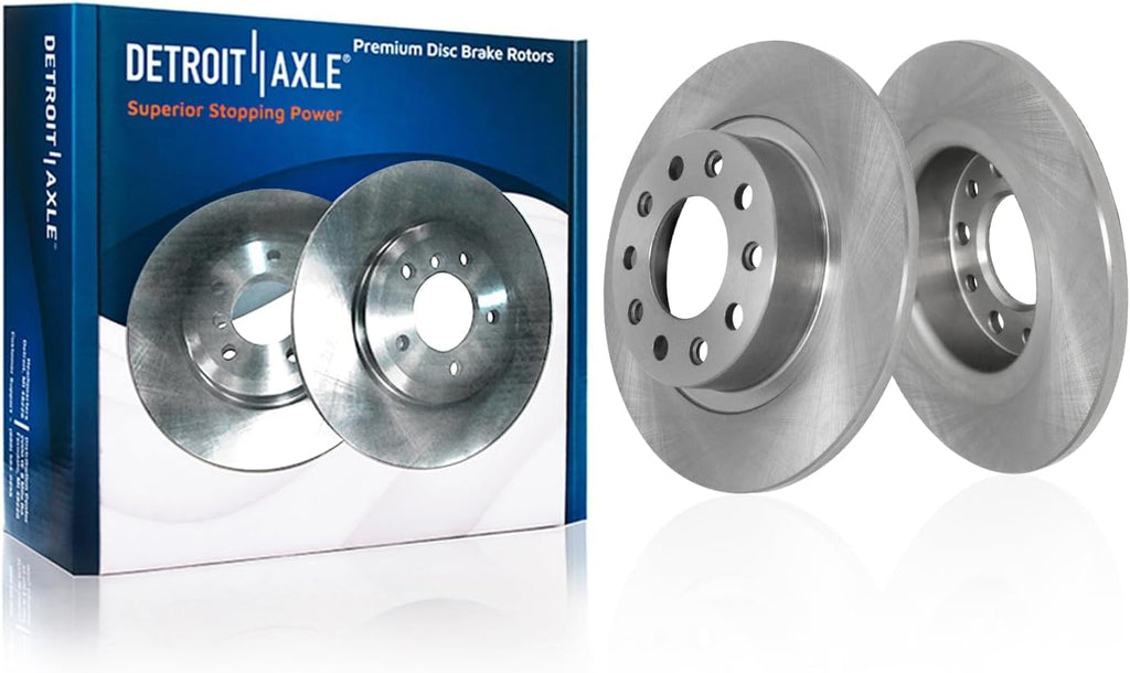 Detroit Axle - Brake Kit for 2013 2014 2015 2016 Dodge Dart, Disc Brake Rotors Ceramic Brakes Pads with Hardware Replacement : 12.00' inch Front and 10.39' inch Rear Rotor
