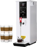 Commercial Hot Water Dispenser Boiler, 25L Electric Catering Urn, Temperature Adjustable, 60L/h Large Output, Quick Brewing for Coffee, Tea, Milk, Hot Drinks,White