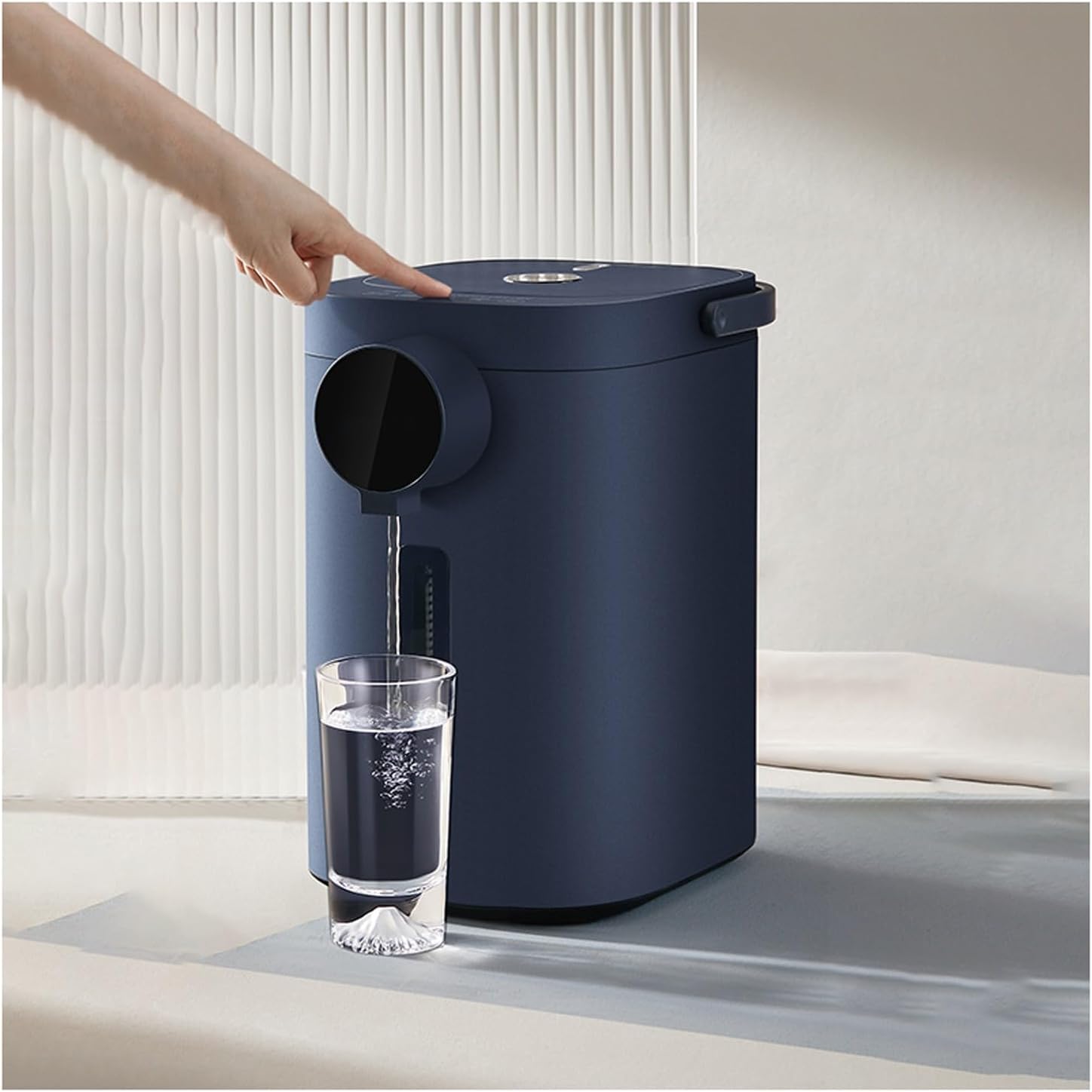SinSed Electric hot Water Dispenser Electric Kettle 5L Capacity Household Thermal Insulation Desktop Water Boiler Double Layer Multi-Mode Boiling Water White/Blue(Color:b)