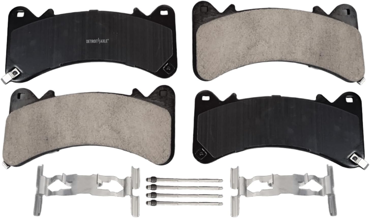 Detroit Axle - Brake Kit for 2021 Cadillac Escalade ESV GMC Yukon XL, Disc Brake Rotors Ceramic Brakes Pads with Hardware Replacement : 16.14' inch Front and 13.58' inch Rear Rotor
