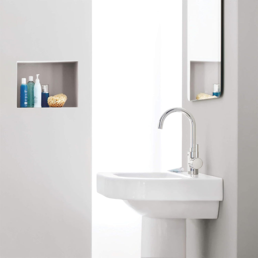 GROHE 32138002 Concetto Single-Handle Bathroom Faucet, Starlight Chrome