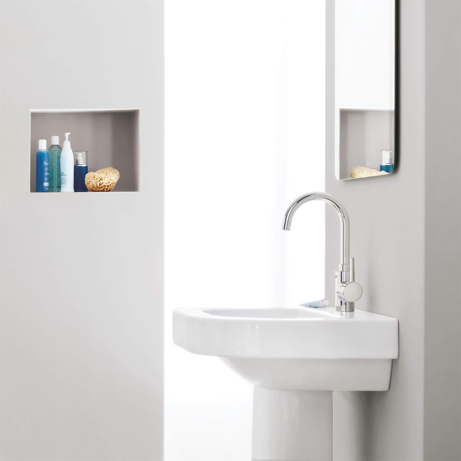 GROHE 32138002 Concetto Single-Handle Bathroom Faucet, Starlight Chrome