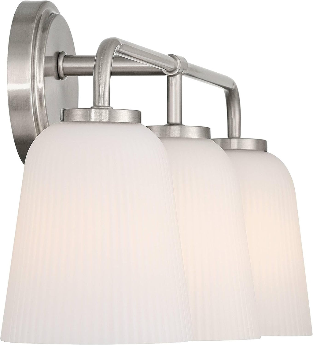 Possini Euro Design Possini Euro Bouchard 24' W Brushed Nickel 3-Light Bath Vanity Light