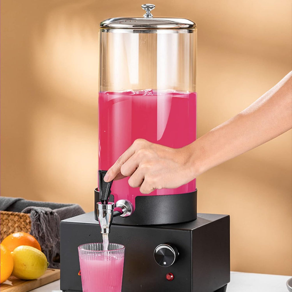 Electric Insulated Drink Dispenser, Hot Beverage Hot Chocolate Dispenser, Beverage Dispenser Hot Tea, Coffee, Cold Milk, Water, Juice, Cafeteria, 400W, Double h(Single Head 7l)