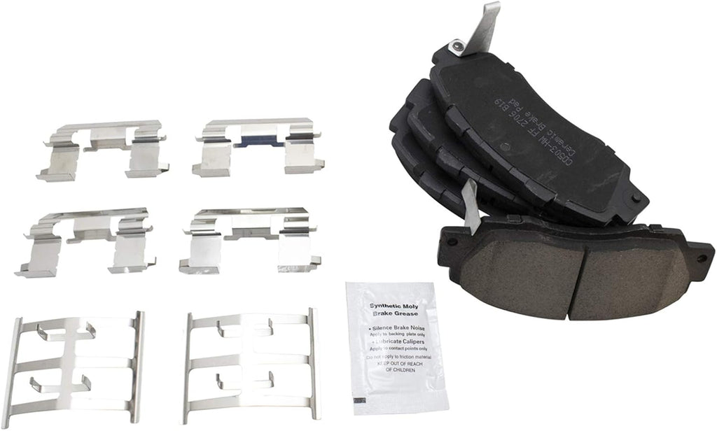 TRQ Front and Rear Brake Pad and Rotor Set Ceramic Compatible with 1998-2002 Honda Accord