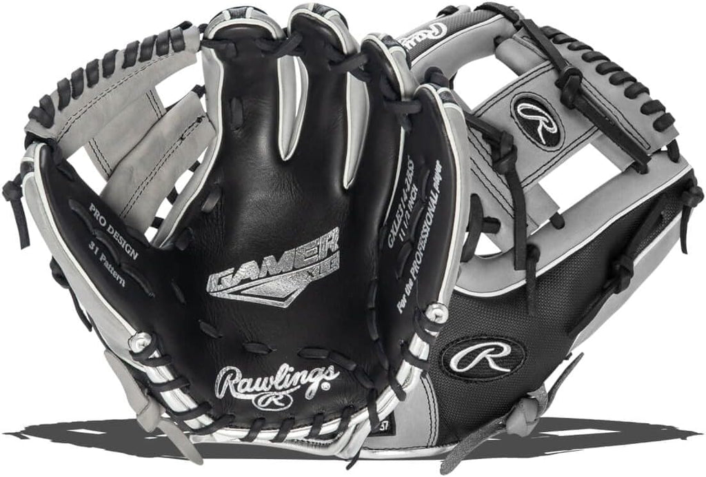 Rawlings Gamer XLE Speed Shell Series Baseball Infield | Catcher | Utility Glove | Mitt | Travel | Youth | 11.5' | 12.25' | 32.5' | Black | Grey | Right | Left