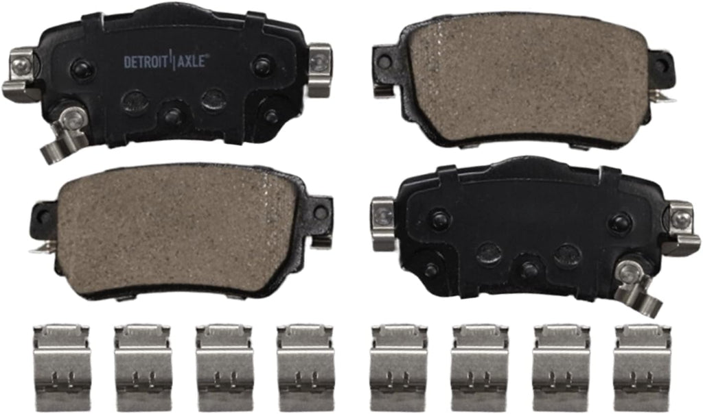 Detroit Axle - 10pc Brake Kit for 2018-2020 Nissan Rogue 2019-2021 Rogue Sport, Disc Brake Rotors Ceramic Brakes Pads Replacement : 11.65' inch Front and 11.50' inch Rear Rotors