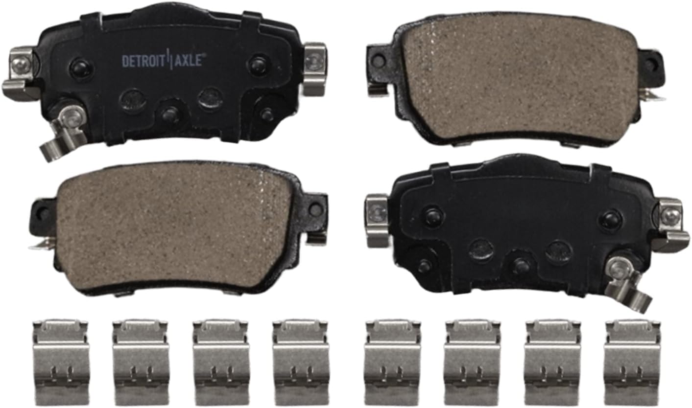 Detroit Axle - 10pc Brake Kit for 2018-2020 Nissan Rogue 2019-2021 Rogue Sport, Disc Brake Rotors Ceramic Brakes Pads Replacement : 11.65' inch Front and 11.50' inch Rear Rotors