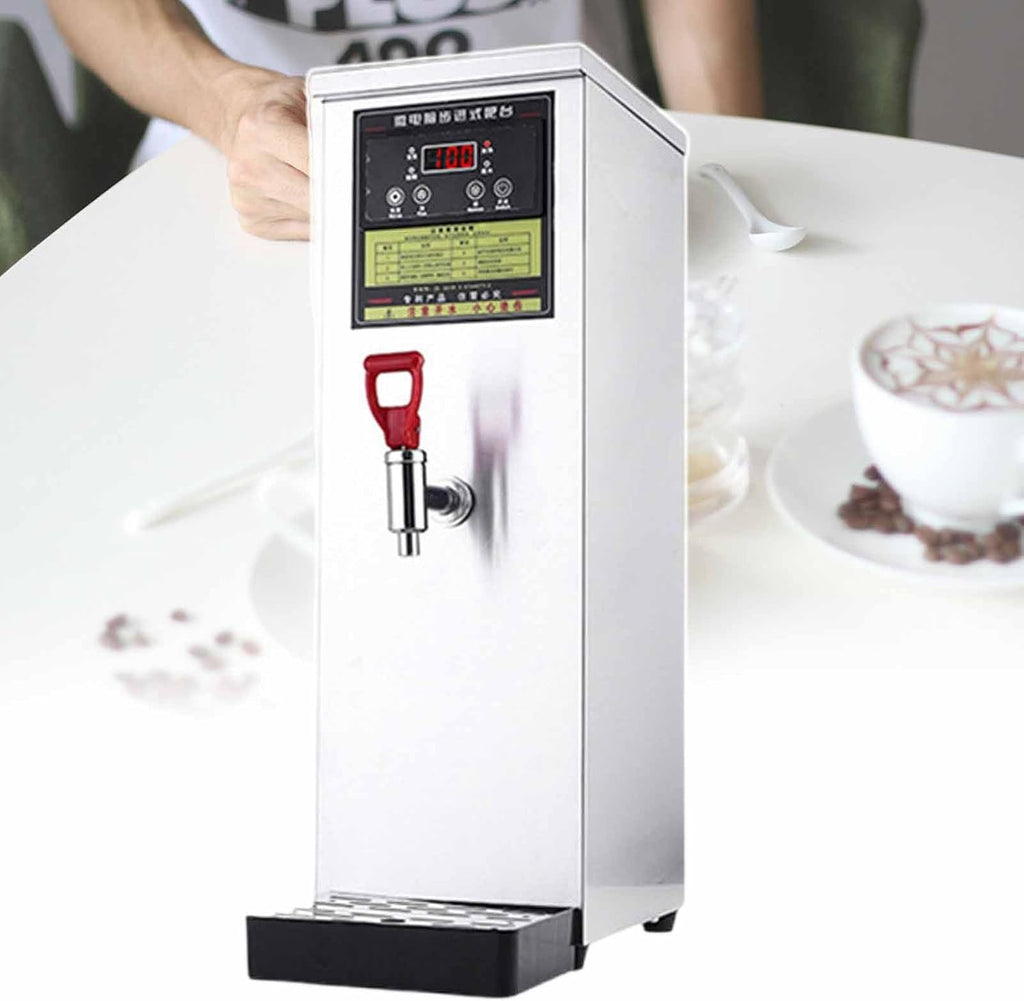 Commercial Automatic Hot Water Dispenser, Stainless Steel Boiling Water Machine, Step Heating, Fast Boiling, Digital Temperature Control, Support Timer, for Coffee, Tea,Silver
