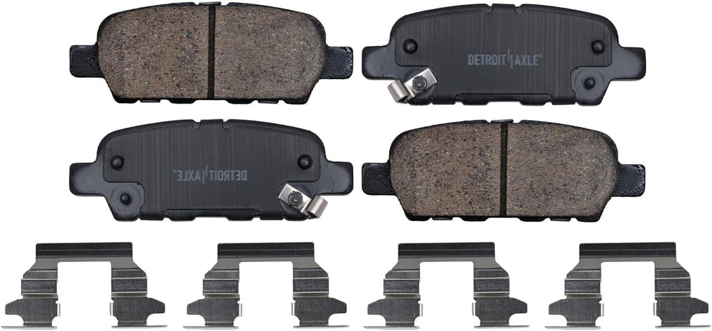 Detroit Axle - Brake Kit for 2014-2019 Nissan Rogue Disc Brake Rotors Ceramic Brake Pads Replacement: 12.60' inch Front and 11.50' inch Rear Rotors