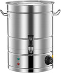 30L Stainless Steel Electric Hot Water Boiler Urn - Commercial Coffee Urn for Catering, Restaurants & Drink Shops, Heavy Duty with Spigot, Large Capacity Hot Water Dispenser