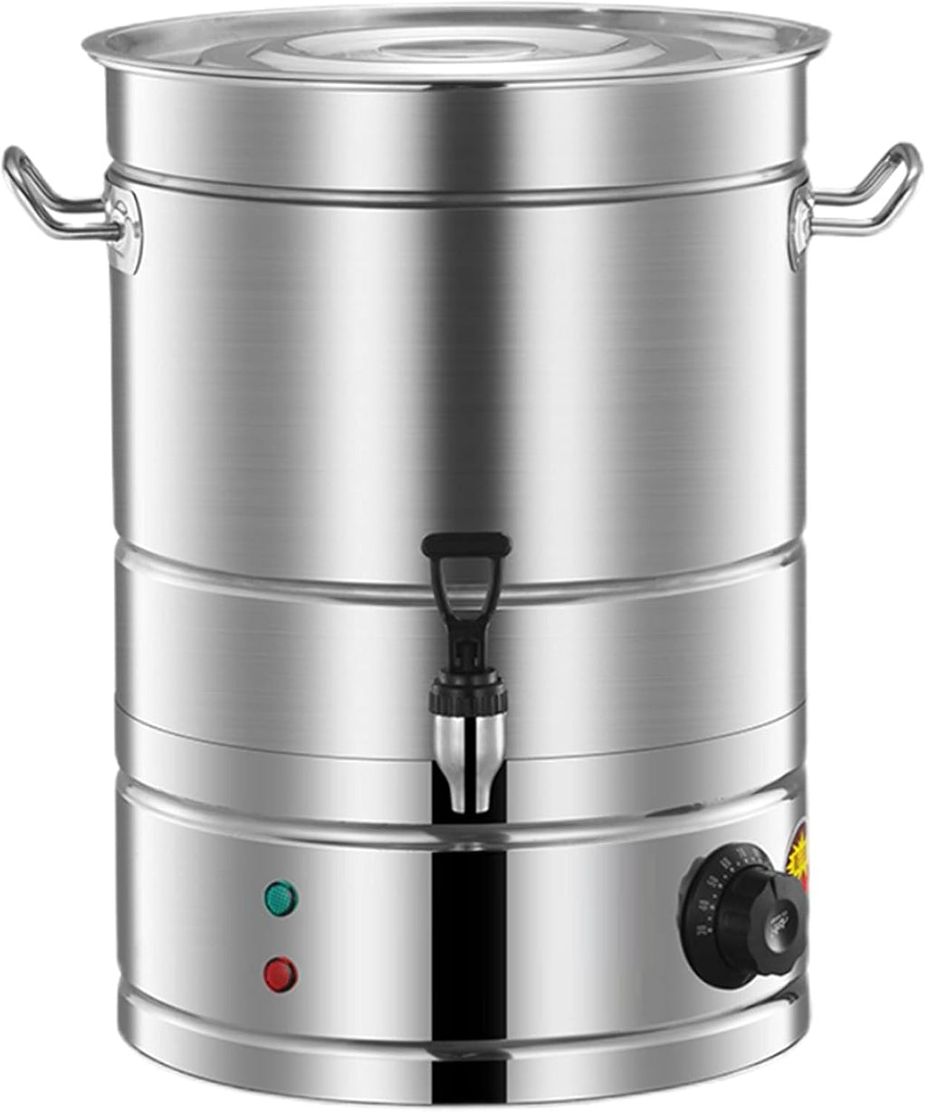 60L Stainless Steel Electric Hot Water Boiler Urn, Commercial Coffee Urn for Restaurants & Drink Shops, Large Capacity with Spigot, Ideal for Events & Catering