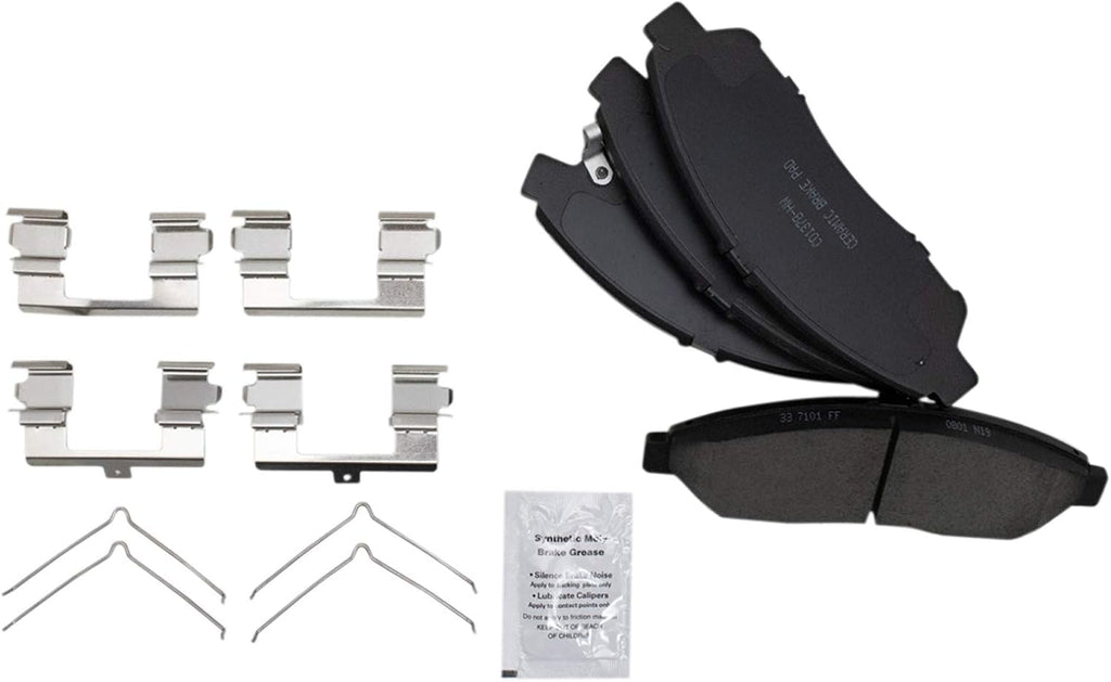 TRQ Front Brake Pad and Rotor Set Ceramic Vented Rotors Compatible with 2007-2013 Acura MDX 2014-2020 RLX 2010-2013 ZDX 2009-2015 Honda Pilot