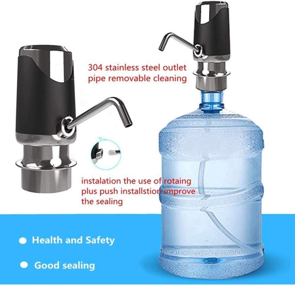 Water Bottle Dispenser Electric Drinking Water Pump Portable Water Dispenser Universal USB Charging Water Bottle Pump for 2-5 Gallon with 2 Silicone