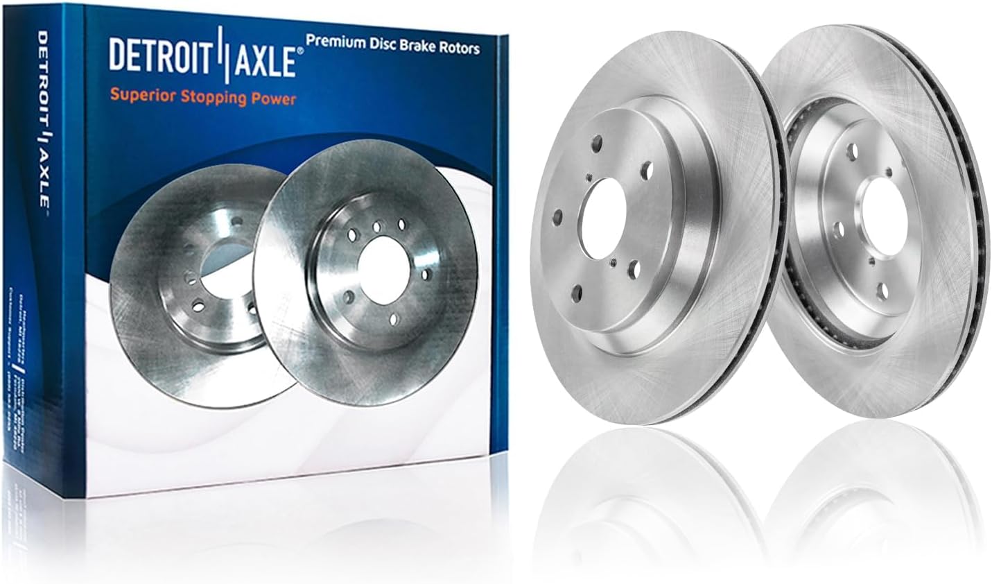 Detroit Axle - 10pc Brake Kit for 2019-2023 Subaru Crosstrek, 2020 2021 2022 Disc Brake Rotors Ceramic Brakes Pads w/Hardware Replacement: 11.56' inch Front and 11.22' inch Rear Rotor