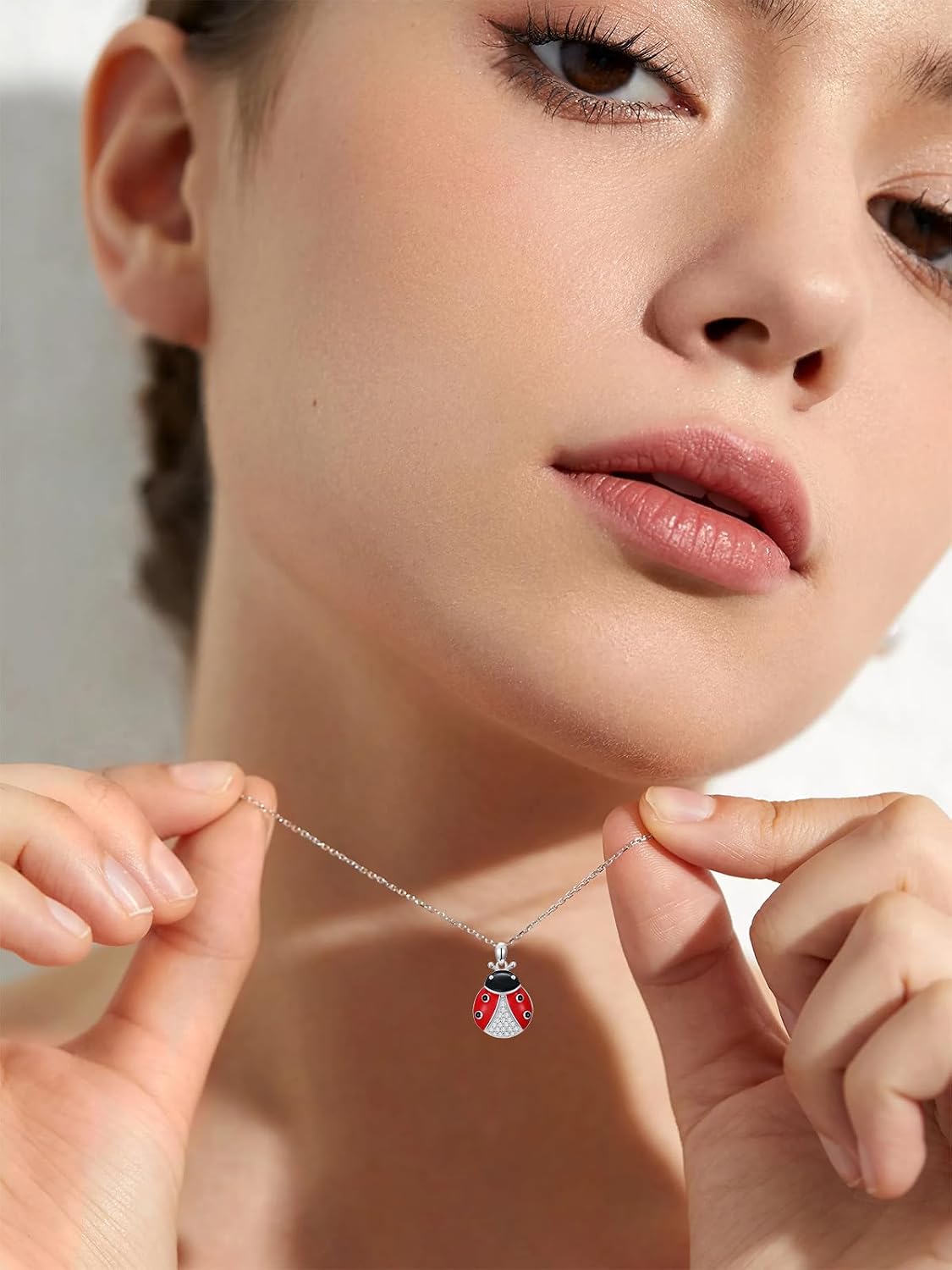 ZBA Natural Diamond Animal Necklaces for Women, 18k Gold Plated 925 Sterling Sliver Fine Jewelry Meaningful Gifts (Color F-G/Clarity I1-I2)