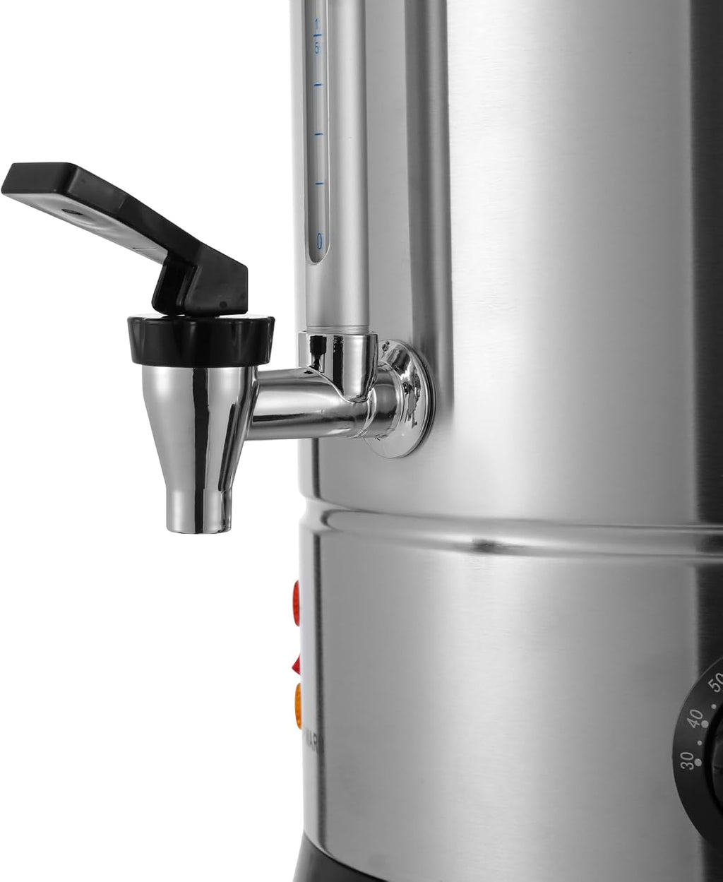 Commercial Coffee Urn, 1500w 6.6Gal 304 Stainless Steel Electric Coffee Maker Fast Brew Hot Water Dispenser Large Capacity Coffees Pot Hot Beverage Dispenser for Buffet Catering Wedding