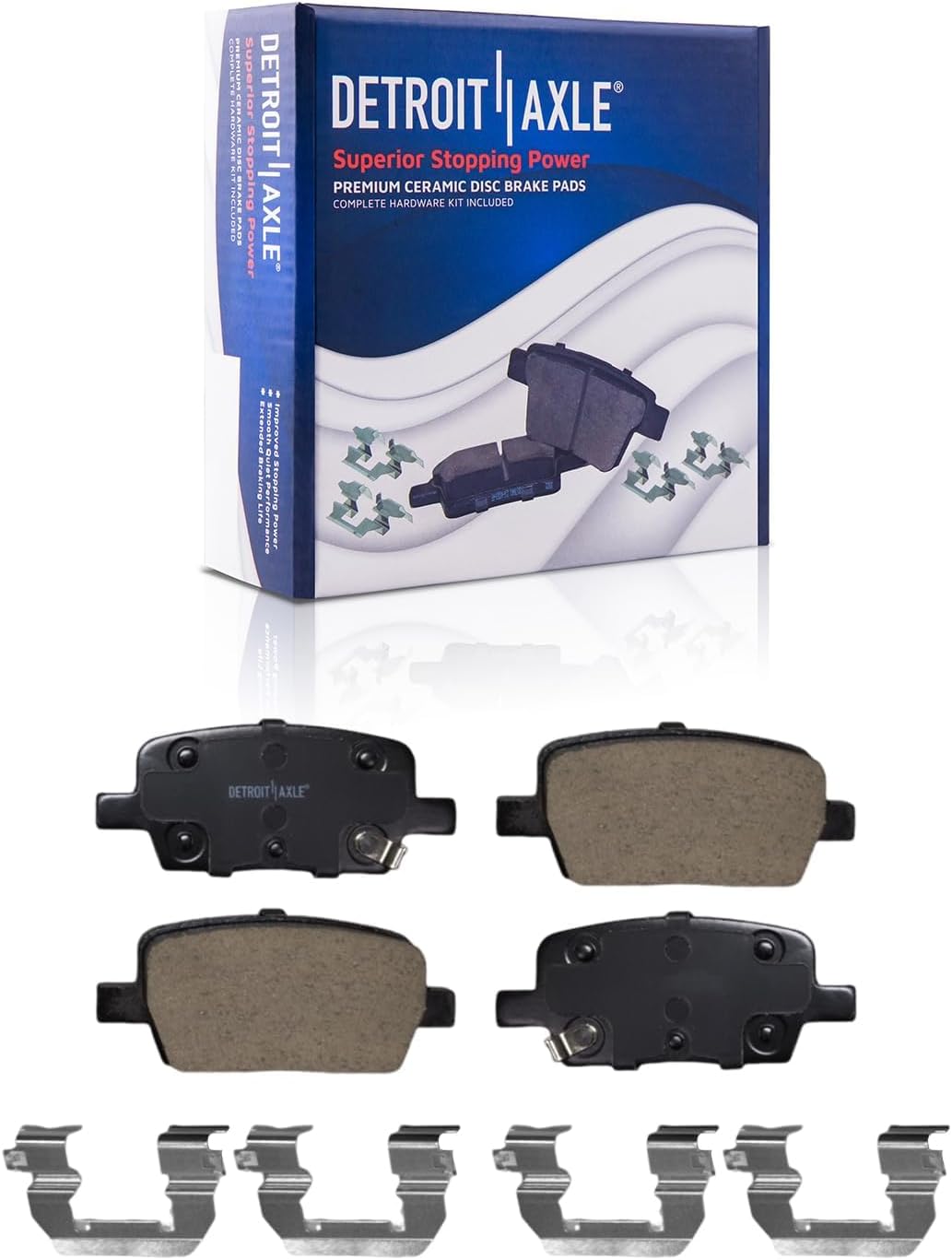 Detroit Axle - Brake Kit for 17-20 GMC Acadia 18-20 Buick Enclave Chevrolet Traverse, 19-20 Blazer, Drilled Slotted Brakes Rotors Brake Pads Replacement : 12.64 inch Front & 12.40 inch Rear Rotors
