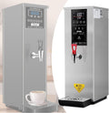 25L Commercial Hot Water Dispenser Boiler, 1000W Electric Catering Urn, Temperature Adjustable, 60L/H Large Output, Quick Brewing for Coffee, Tea, Milk, Hot Drinks Silver