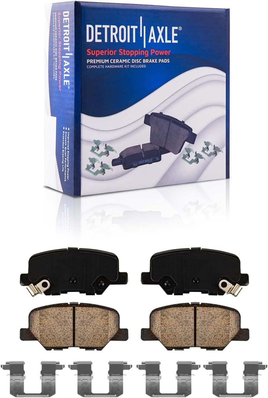 Detroit Axle - Brake Kit for 2014 2015 Mazda 6 Disc Brake Rotors Ceramic Brakes Pads with Hardware Replacement : 11.69' inch Front and 10.94' inch Rear Rotor