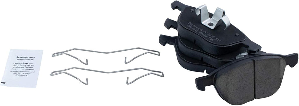 TRQ Front and Rear Brake Pad and Rotor Set Ceramic Vented Solid Rotors Compatible with 2004-2005 Mazda 3