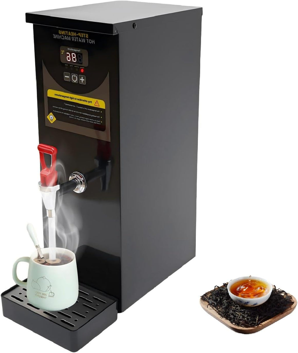 Commercial Hot Water Dispenser, 8L Hot Water Dispenser, 2000W Commercial Water Boiler Countertop with LCD Panel, Fast Boiling for Office, Kitchen, Large Family Use