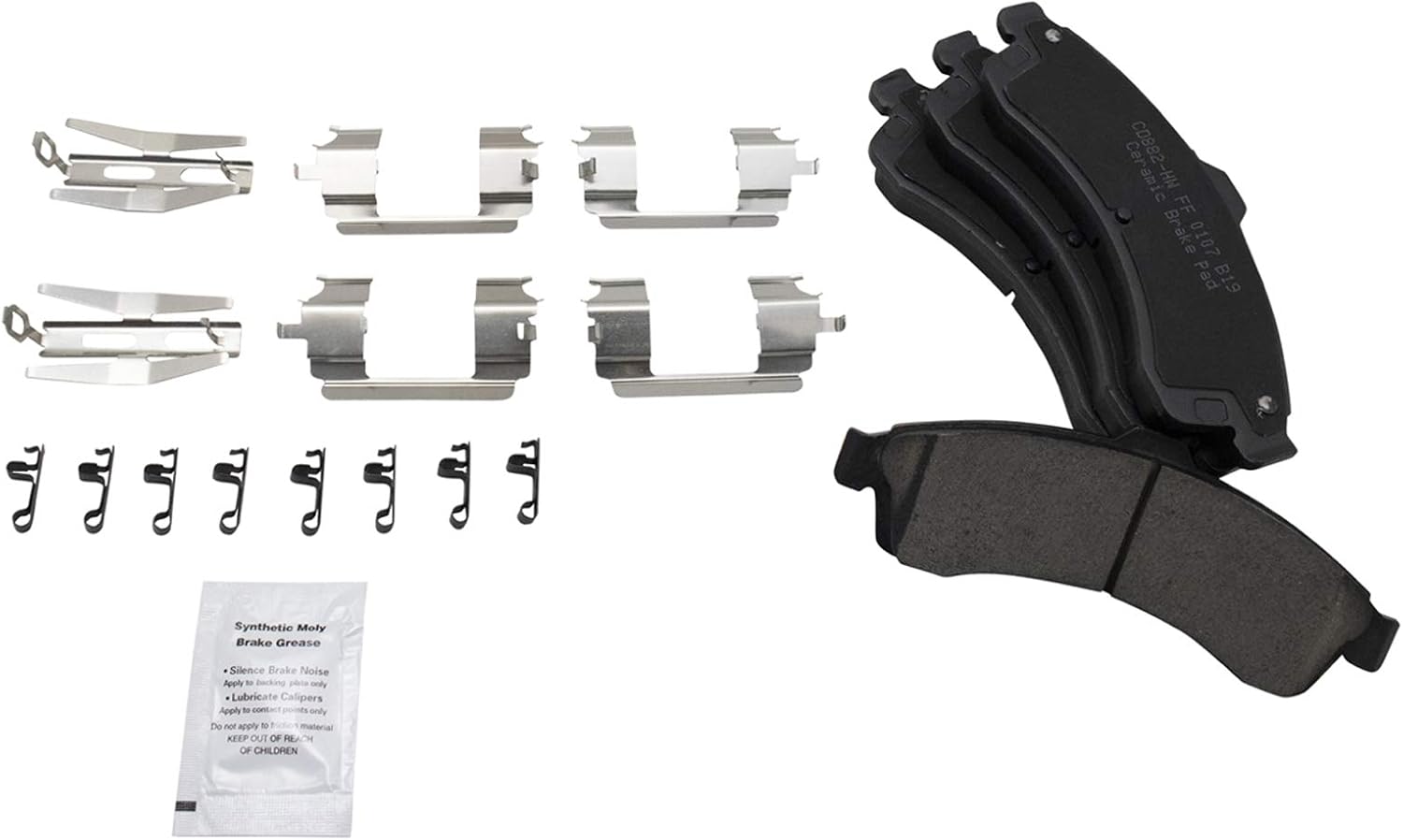 TRQ Front Brake Pad and Rotor Set Ceramic Vented Rotors Calipers Compatible with 2002-2005 Chevrolet Trailblazer GMC Envoy 2002-2004 Oldsmobile Bravada 2004-2005 Buick Rainier 2005 Isuzu Ascender