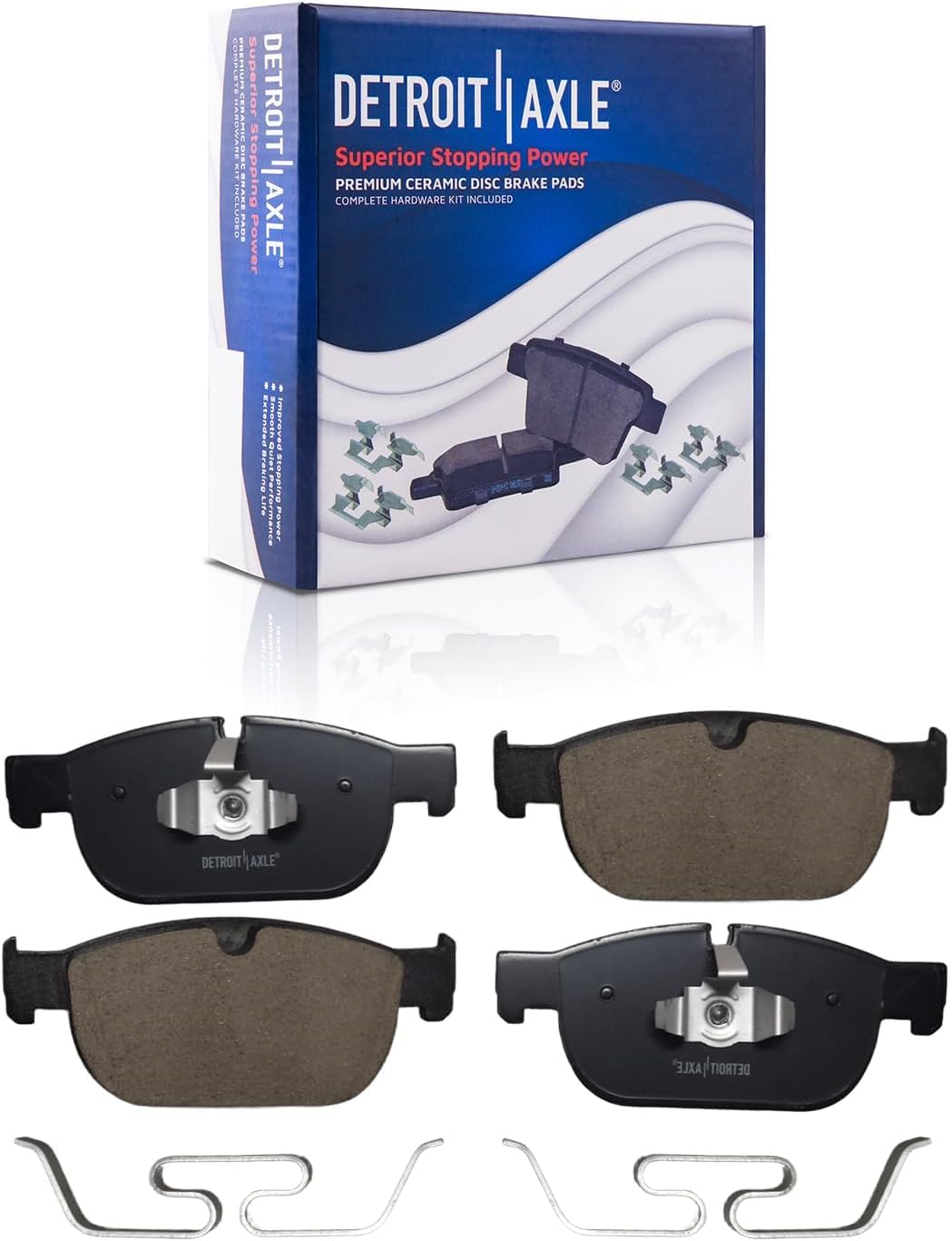 Detroit Axle - Brake Kit for Volvo XC90 XC60 S60 S90 V60 V90, V60 V90 Cross Country, Disc Brakes Rotors Ceramic Brake Pads with Hardware Replacement : 13.58' inch Front and 12.60' inch Rear Rotors