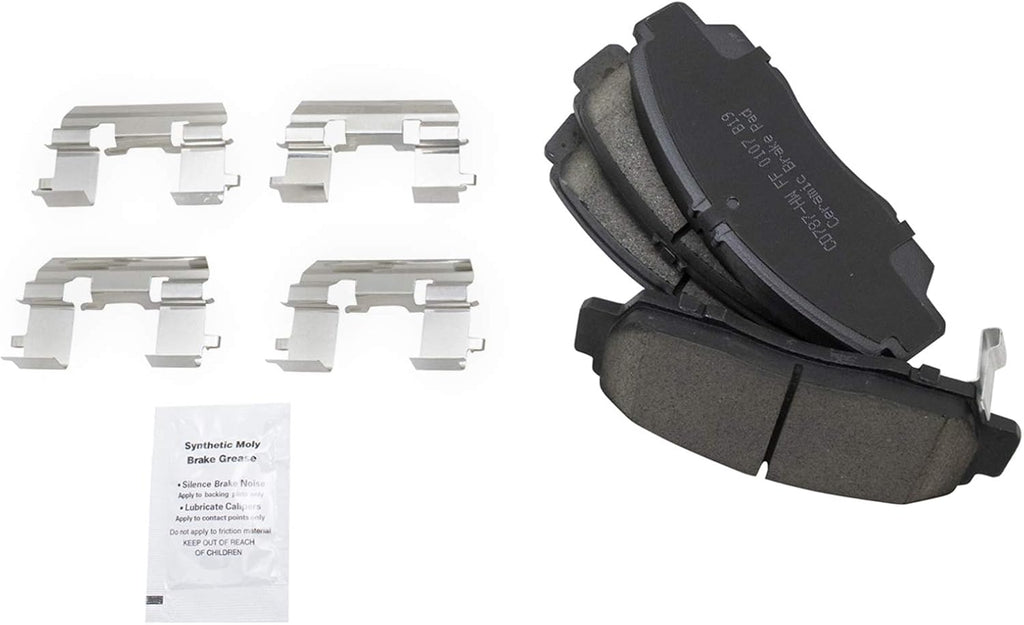TRQ Front Brake Pad and Rotor Set Ceramic Vented Rotors Calipers Compatible with 2001-2003 Acura CL 1999-2008 TL 2003-2009 Honda Accord