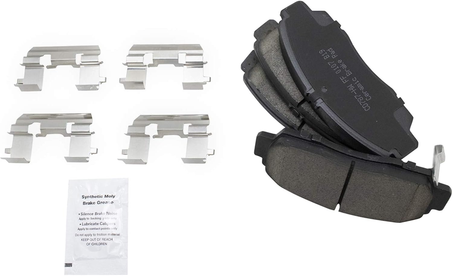 TRQ Front Brake Pad and Rotor Set Ceramic Vented Rotors Calipers Compatible with 2003-2007 Honda Accord