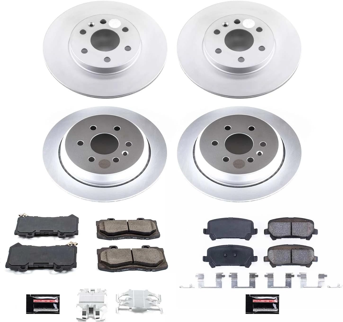 PowerStop Front and Rear Brake Kit for Chevrolet Colorado 2015-20 | GMC Canyon 2015-20 - Fully-Coated Disc Rotors with Z17 Ceramic Brake Pads Replacement, CRK7228