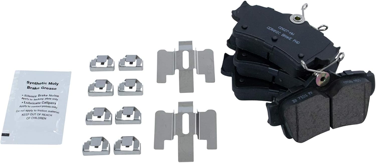 TRQ Front and Rear Brake Pad and Rotor Set Ceramic Compatible with 1994-1998 Ford Mustang