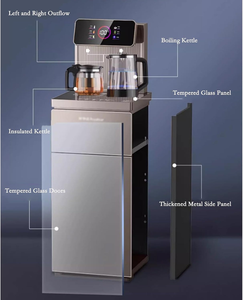 Water Dispenser Vertical Intelligent Water Dispenser Household Bottom Mounted Water Bucket Multifunctional Automatic Bucket Water and Tea Bar Machine Hot & Cold Water Dispensers